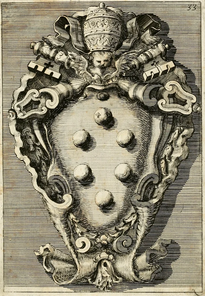 An illustration from Raccolta di varie targhe di Roma fatte da professori primarj, disegnate, ed intagliate da Filippo Juvarra, architetto, 1711, leaf 70
