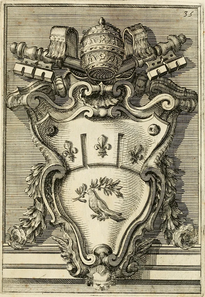 An illustration from Raccolta di varie targhe di Roma fatte da professori primarj, disegnate, ed intagliate da Filippo Juvarra, architetto, 1711, leaf 74