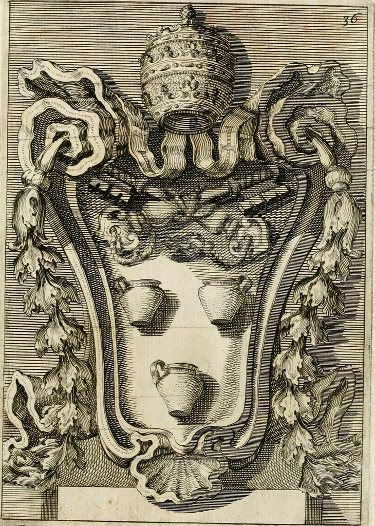 An illustration from Raccolta di varie targhe di Roma fatte da professori primarj, disegnate, ed intagliate da Filippo Juvarra, architetto, 1711, leaf 76