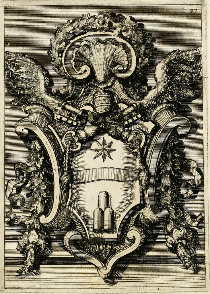 An illustration from Raccolta di varie targhe di Roma fatte da professori primarj, disegnate, ed intagliate da Filippo Juvarra, architetto, 1711, leaf 78
