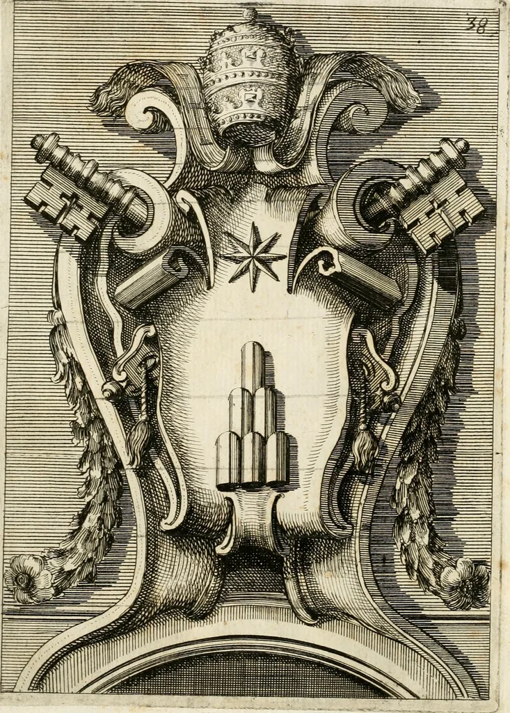 An illustration from Raccolta di varie targhe di Roma fatte da professori primarj, disegnate, ed intagliate da Filippo Juvarra, architetto, 1711, leaf 80