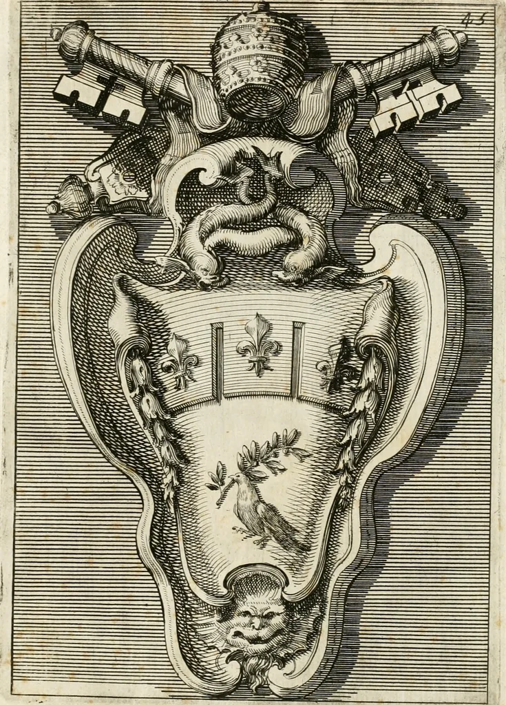 An illustration from Raccolta di varie targhe di Roma fatte da professori primarj, disegnate, ed intagliate da Filippo Juvarra, architetto, 1711, leaf 94