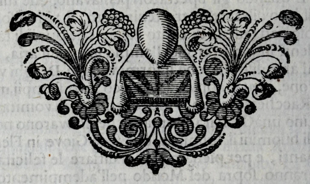 An illustration from Racconto historico del felicissimo maritaggio delle Sacre Cesaree Reali Maesta di Leopoldo et Eleonora Maddalena Teresa principessa nata di Neoburg sempre augusti, 1677, leaf 68