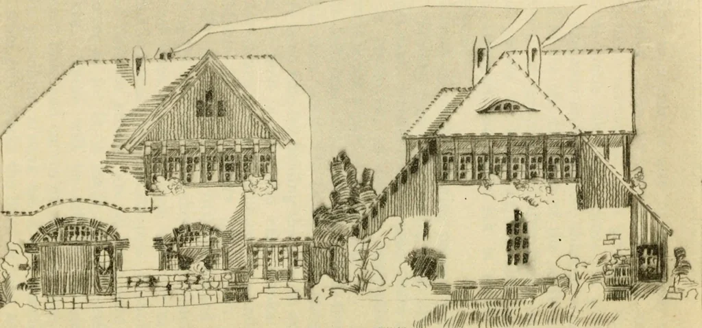 An illustration from Radford's architectural drawing : complete guide to work of architect's office, drawing to scale--tracing--detailing--designing --classic order of architecture. A complete and thorough course, clearly written and beautifully illustrated; suited alike to individual study and class instruction, 1912, leaf 181