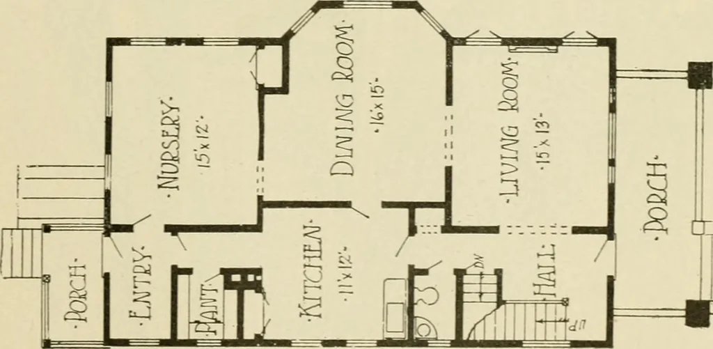 An illustration from Radford's architectural drawing : complete guide to work of architect's office, drawing to scale--tracing--detailing--designing --classic order of architecture. A complete and thorough course, clearly written and beautifully illustrated; suited alike to individual study and class instruction, 1912, leaf 200