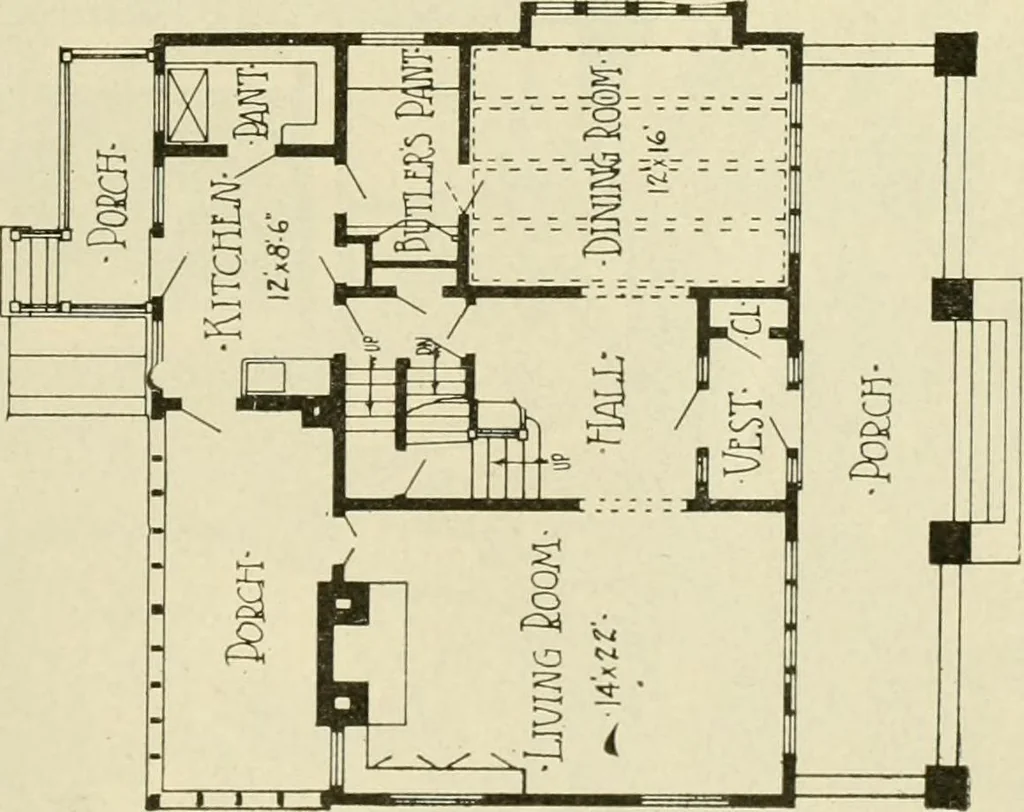 An illustration from Radford's architectural drawing : complete guide to work of architect's office, drawing to scale--tracing--detailing--designing --classic order of architecture. A complete and thorough course, clearly written and beautifully illustrated; suited alike to individual study and class instruction, 1912, leaf 204
