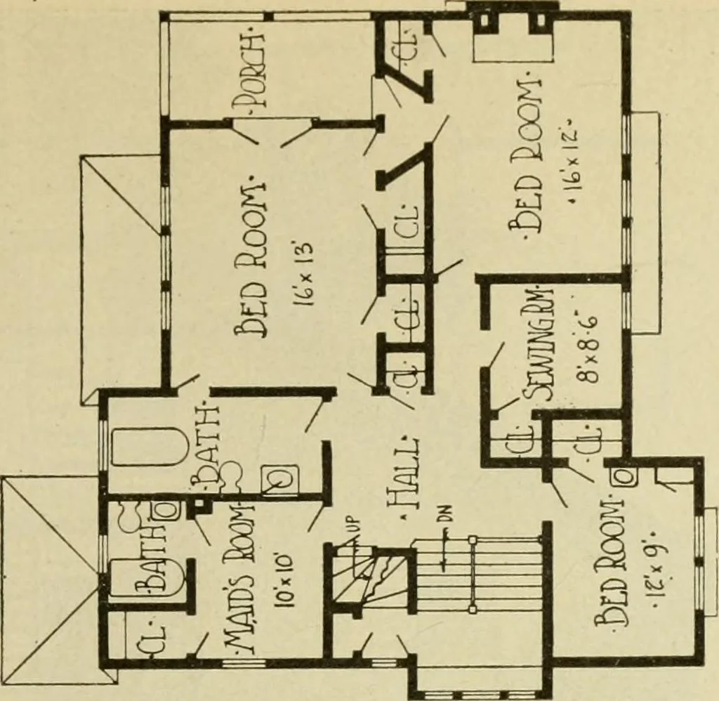 An illustration from Radford's architectural drawing : complete guide to work of architect's office, drawing to scale--tracing--detailing--designing --classic order of architecture. A complete and thorough course, clearly written and beautifully illustrated; suited alike to individual study and class instruction, 1912, leaf 210