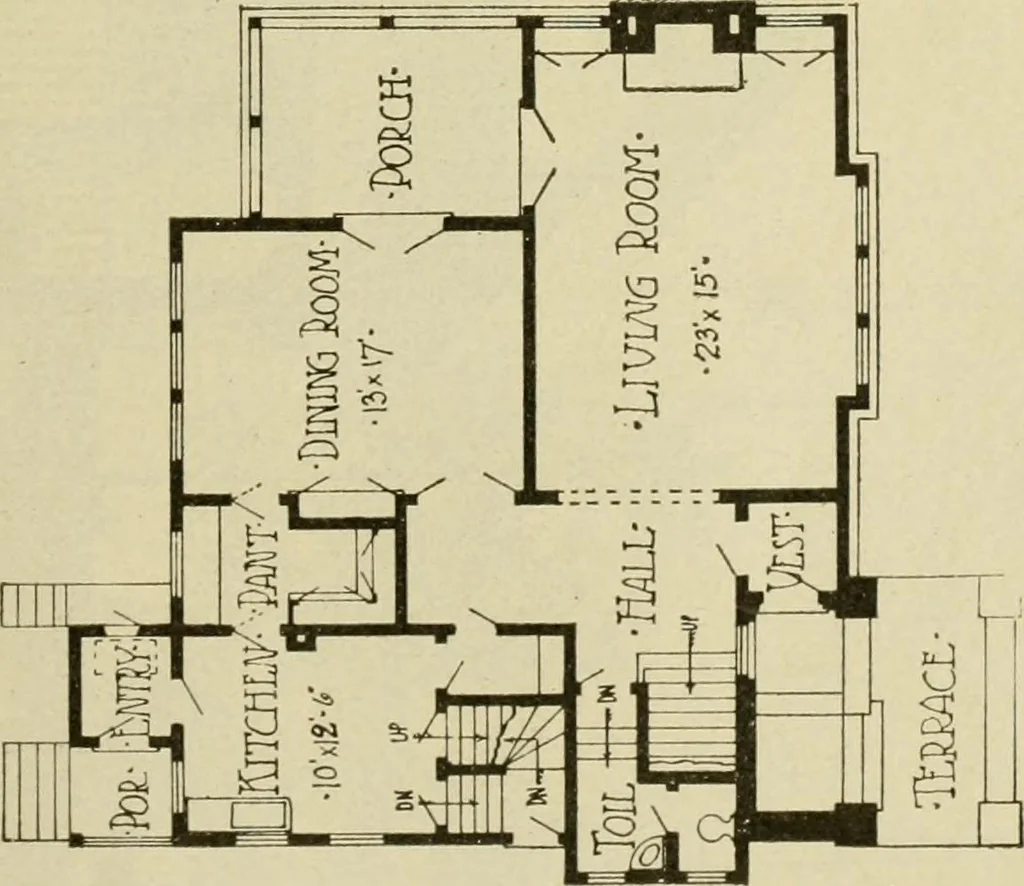An illustration from Radford's architectural drawing : complete guide to work of architect's office, drawing to scale--tracing--detailing--designing --classic order of architecture. A complete and thorough course, clearly written and beautifully illustrated; suited alike to individual study and class instruction, 1912, leaf 210