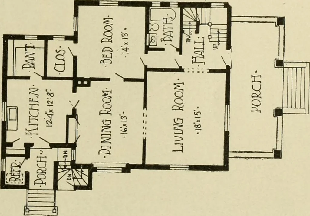 An illustration from Radford's architectural drawing : complete guide to work of architect's office, drawing to scale--tracing--detailing--designing --classic order of architecture. A complete and thorough course, clearly written and beautifully illustrated; suited alike to individual study and class instruction, 1912, leaf 214