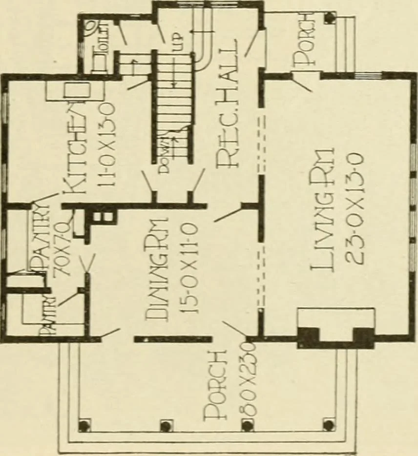 An illustration from Radford's architectural drawing : complete guide to work of architect's office, drawing to scale--tracing--detailing--designing --classic order of architecture. A complete and thorough course, clearly written and beautifully illustrated; suited alike to individual study and class instruction, 1912, leaf 222