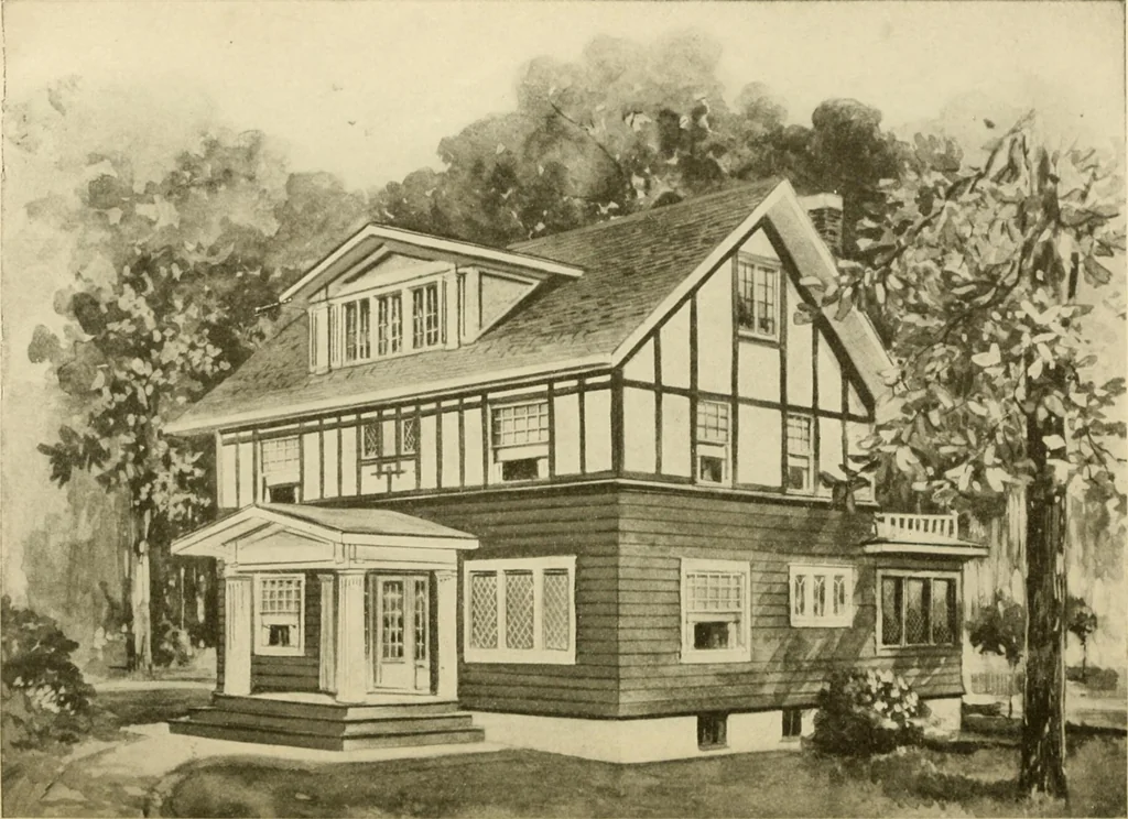 An illustration from Radford's architectural drawing : complete guide to work of architect's office, drawing to scale--tracing--detailing--designing --classic order of architecture. A complete and thorough course, clearly written and beautifully illustrated; suited alike to individual study and class instruction, 1912, leaf 223
