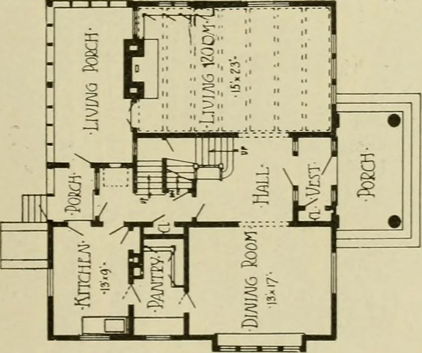 An illustration from Radford's architectural drawing : complete guide to work of architect's office, drawing to scale--tracing--detailing--designing --classic order of architecture. A complete and thorough course, clearly written and beautifully illustrated; suited alike to individual study and class instruction, 1912, leaf 224