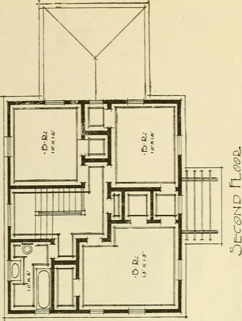 An illustration from Radford's architectural drawing : complete guide to work of architect's office, drawing to scale--tracing--detailing--designing --classic order of architecture. A complete and thorough course, clearly written and beautifully illustrated; suited alike to individual study and class instruction, 1912, leaf 232