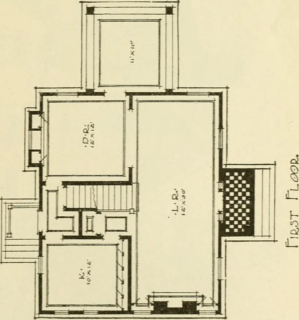 An illustration from Radford's architectural drawing : complete guide to work of architect's office, drawing to scale--tracing--detailing--designing --classic order of architecture. A complete and thorough course, clearly written and beautifully illustrated; suited alike to individual study and class instruction, 1912, leaf 232