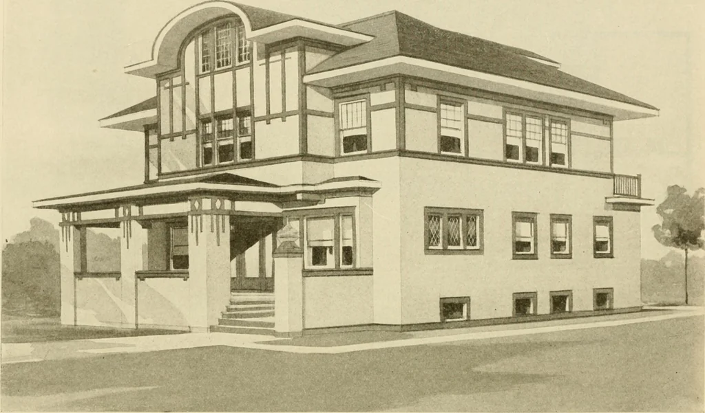 An illustration from Radford's architectural drawing : complete guide to work of architect's office, drawing to scale--tracing--detailing--designing --classic order of architecture. A complete and thorough course, clearly written and beautifully illustrated; suited alike to individual study and class instruction, 1912, leaf 237