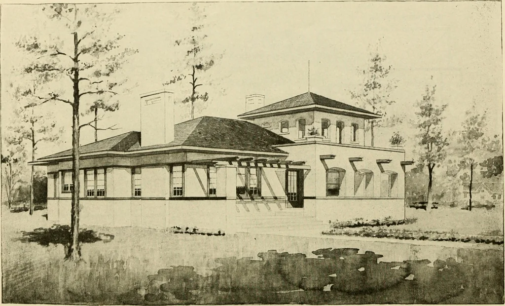 An illustration from Radford's architectural drawing : complete guide to work of architect's office, drawing to scale--tracing--detailing--designing --classic order of architecture. A complete and thorough course, clearly written and beautifully illustrated; suited alike to individual study and class instruction, 1912, leaf 239