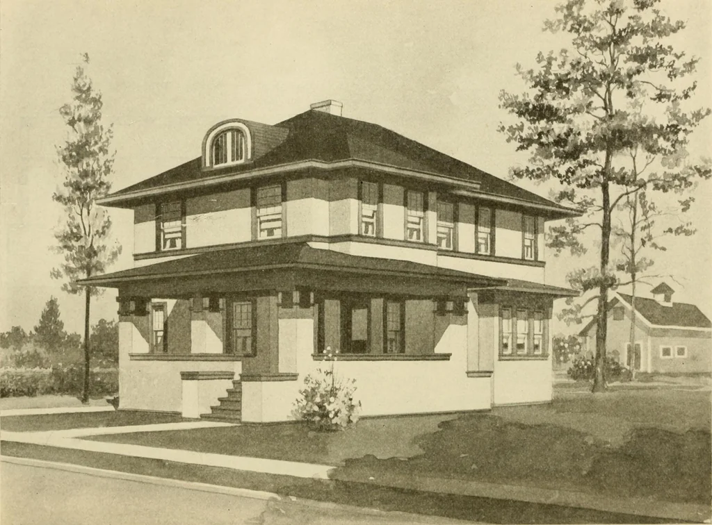 An illustration from Radford's architectural drawing : complete guide to work of architect's office, drawing to scale--tracing--detailing--designing --classic order of architecture. A complete and thorough course, clearly written and beautifully illustrated; suited alike to individual study and class instruction, 1912, leaf 241