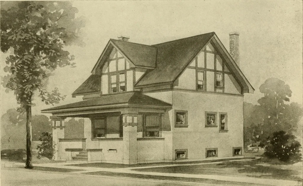 An illustration from Radford's architectural drawing : complete guide to work of architect's office, drawing to scale--tracing--detailing--designing --classic order of architecture. A complete and thorough course, clearly written and beautifully illustrated; suited alike to individual study and class instruction, 1912, leaf 243