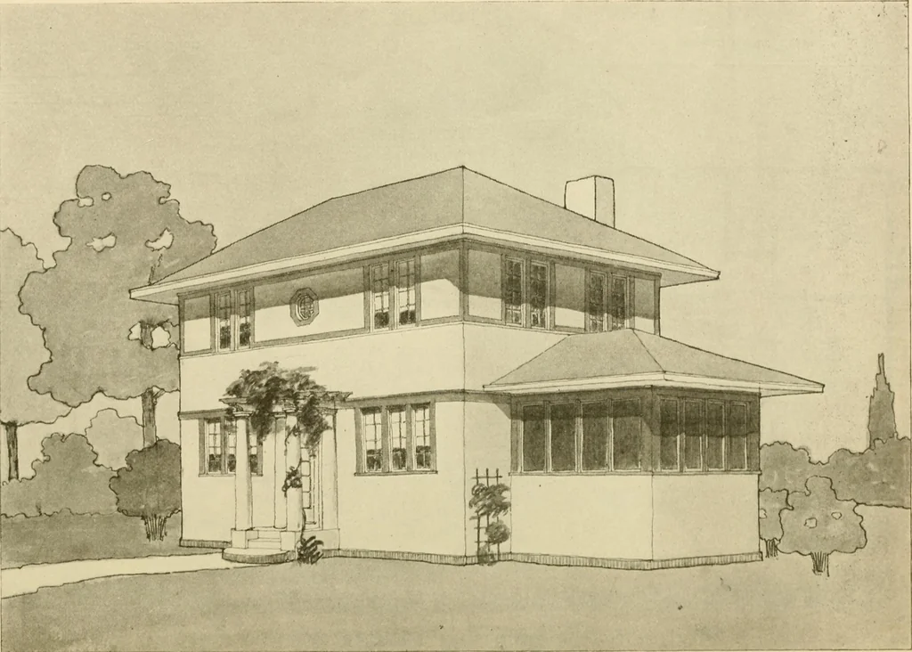 An illustration from Radford's architectural drawing : complete guide to work of architect's office, drawing to scale--tracing--detailing--designing --classic order of architecture. A complete and thorough course, clearly written and beautifully illustrated; suited alike to individual study and class instruction, 1912, leaf 247