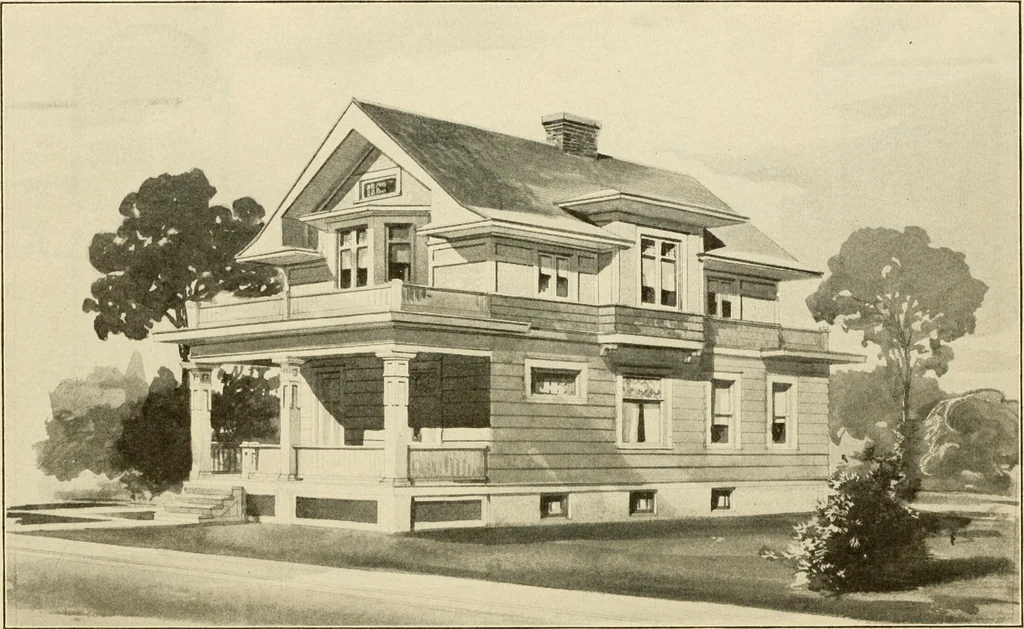 An illustration from Radford's architectural drawing : complete guide to work of architect's office, drawing to scale--tracing--detailing--designing --classic order of architecture. A complete and thorough course, clearly written and beautifully illustrated; suited alike to individual study and class instruction, 1912, leaf 253