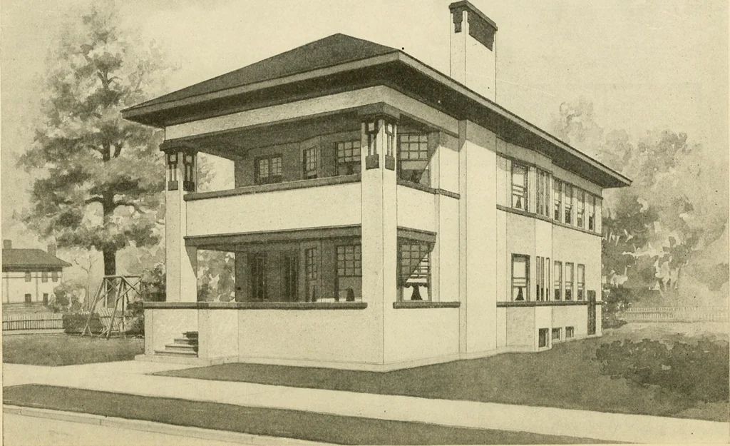 An illustration from Radford's architectural drawing : complete guide to work of architect's office, drawing to scale--tracing--detailing--designing --classic order of architecture. A complete and thorough course, clearly written and beautifully illustrated; suited alike to individual study and class instruction, 1912, leaf 259
