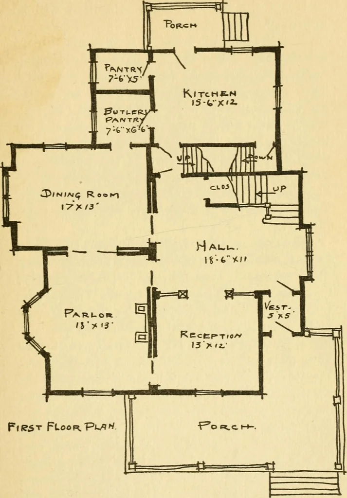 An illustration from Radford's architectural drawing : complete guide to work of architect's office, drawing to scale--tracing--detailing--designing --classic order of architecture. A complete and thorough course, clearly written and beautifully illustrated; suited alike to individual study and class instruction, 1912, leaf 26
