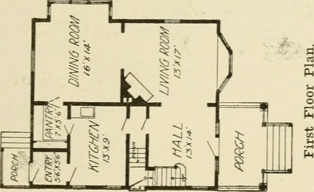 An illustration from Radford's architectural drawing : complete guide to work of architect's office, drawing to scale--tracing--detailing--designing --classic order of architecture. A complete and thorough course, clearly written and beautifully illustrated; suited alike to individual study and class instruction, 1912, leaf 274