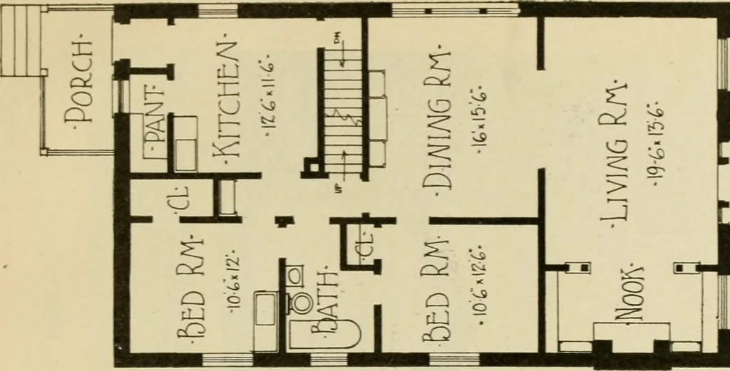 An illustration from Radford's architectural drawing : complete guide to work of architect's office, drawing to scale--tracing--detailing--designing --classic order of architecture. A complete and thorough course, clearly written and beautifully illustrated; suited alike to individual study and class instruction, 1912, leaf 278