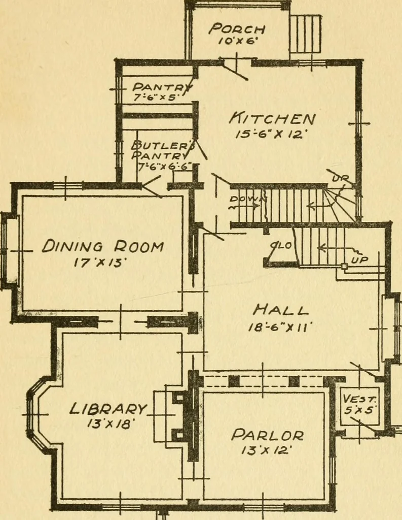 An illustration from Radford's architectural drawing : complete guide to work of architect's office, drawing to scale--tracing--detailing--designing --classic order of architecture. A complete and thorough course, clearly written and beautifully illustrated; suited alike to individual study and class instruction, 1912, leaf 28