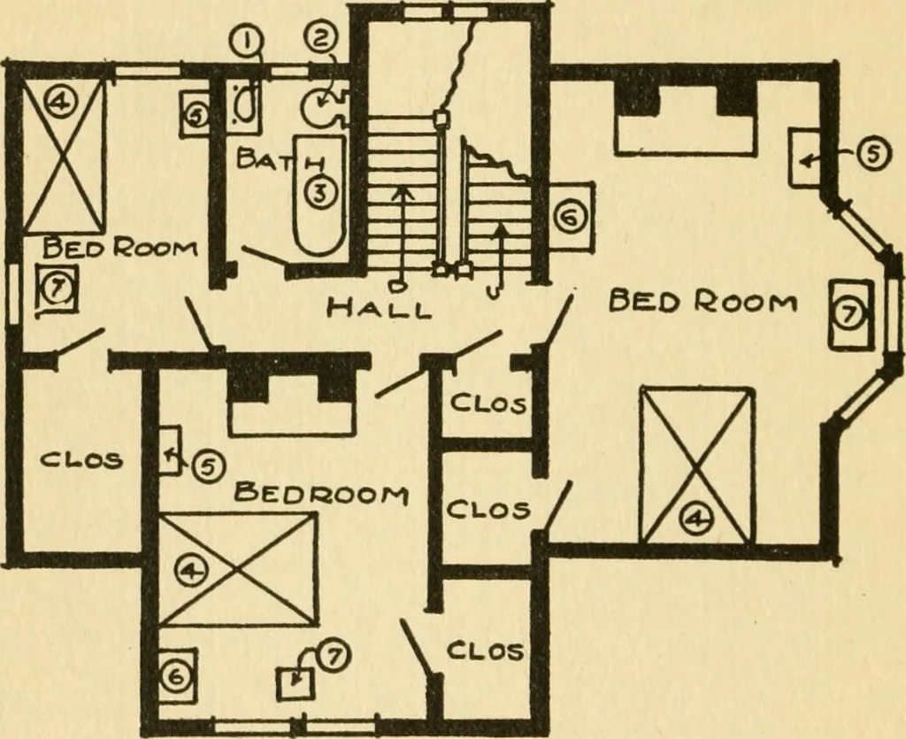 An illustration from Radford's architectural drawing : complete guide to work of architect's office, drawing to scale--tracing--detailing--designing --classic order of architecture. A complete and thorough course, clearly written and beautifully illustrated; suited alike to individual study and class instruction, 1912, leaf 85