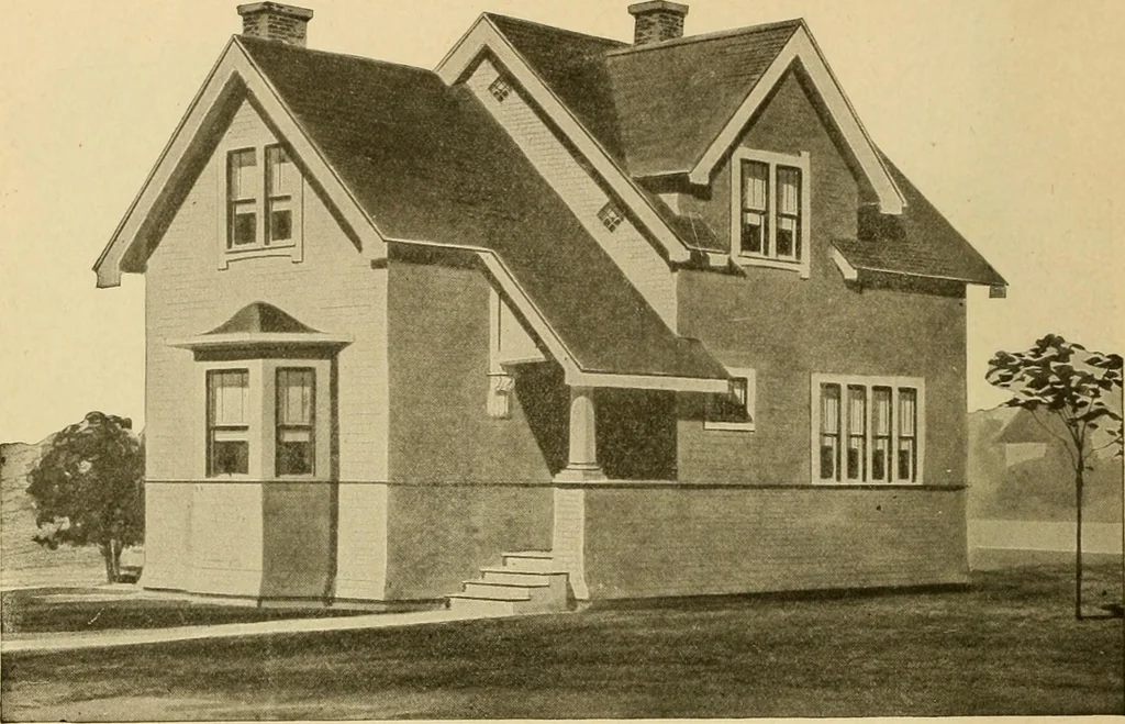 An illustration from Radford's artistic bungalows : unique collection of 208 designs, best modern ideas in bungalow architecture., 1908, leaf 101