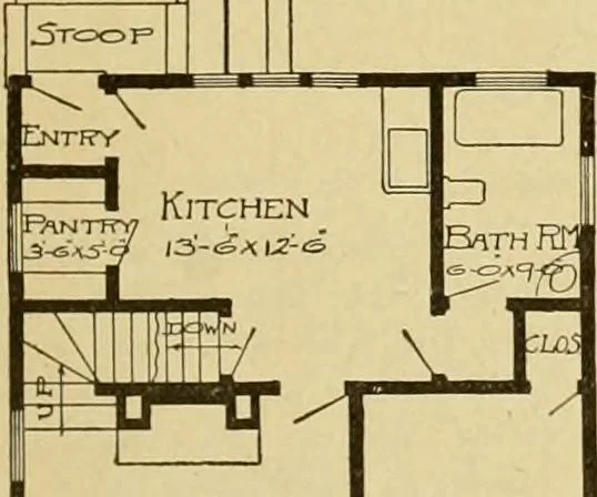 An illustration from Radford's artistic bungalows : unique collection of 208 designs, best modern ideas in bungalow architecture., 1908, leaf 110