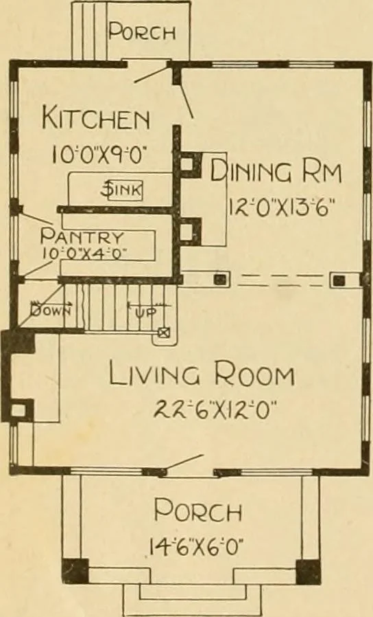 An illustration from Radford's artistic bungalows : unique collection of 208 designs, best modern ideas in bungalow architecture., 1908, leaf 113