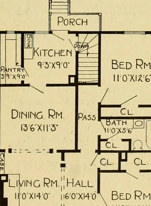 An illustration from Radford's artistic bungalows : unique collection of 208 designs, best modern ideas in bungalow architecture., 1908, leaf 116