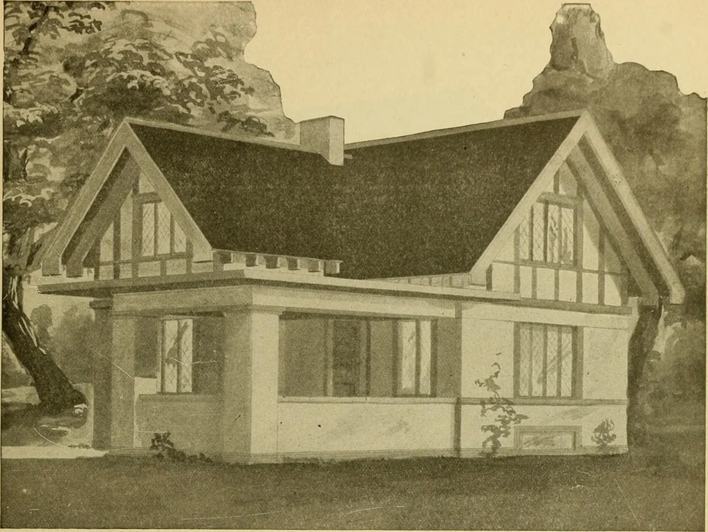 An illustration from Radford's artistic bungalows : unique collection of 208 designs, best modern ideas in bungalow architecture., 1908, leaf 118