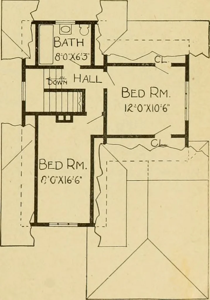 An illustration from Radford's artistic bungalows : unique collection of 208 designs, best modern ideas in bungalow architecture., 1908, leaf 118