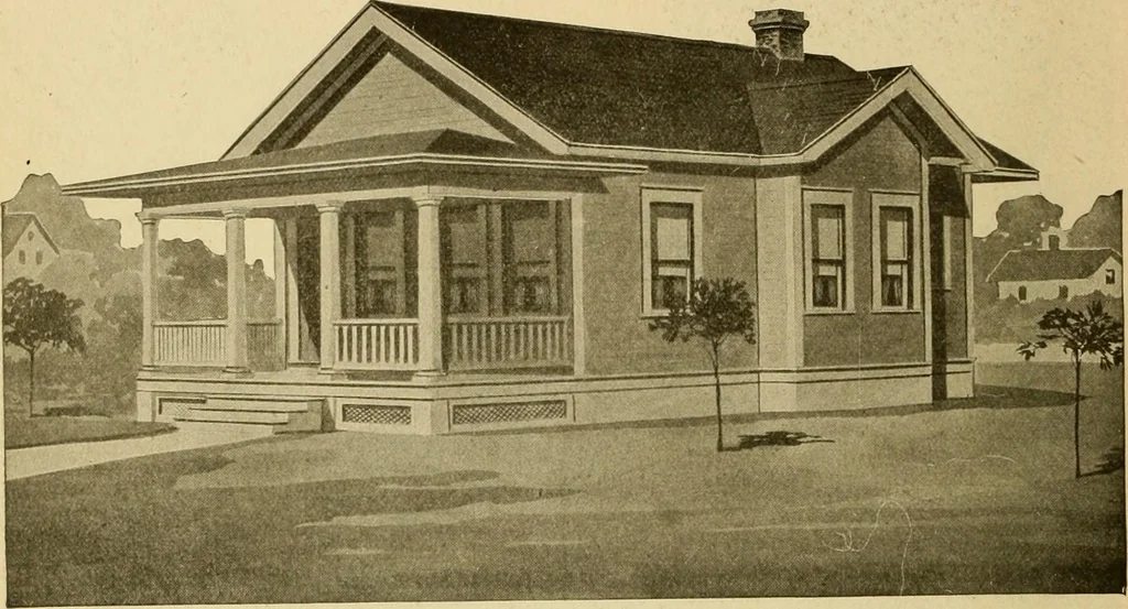 An illustration from Radford's artistic bungalows : unique collection of 208 designs, best modern ideas in bungalow architecture., 1908, leaf 119