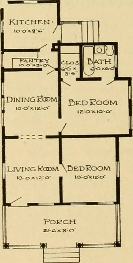 An illustration from Radford's artistic bungalows : unique collection of 208 designs, best modern ideas in bungalow architecture., 1908, leaf 119