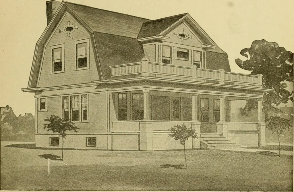 An illustration from Radford's artistic bungalows : unique collection of 208 designs, best modern ideas in bungalow architecture., 1908, leaf 122