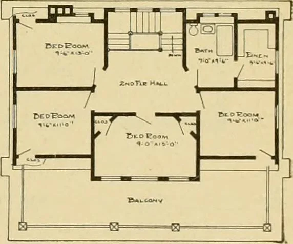 An illustration from Radford's artistic bungalows : unique collection of 208 designs, best modern ideas in bungalow architecture., 1908, leaf 122