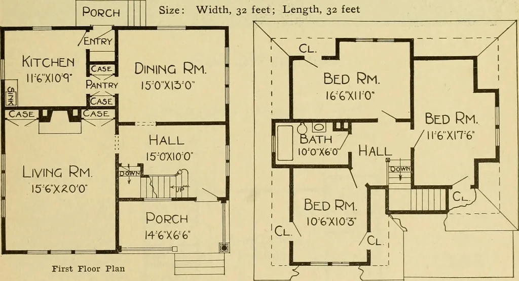 An illustration from Radford's artistic bungalows : unique collection of 208 designs, best modern ideas in bungalow architecture., 1908, leaf 126