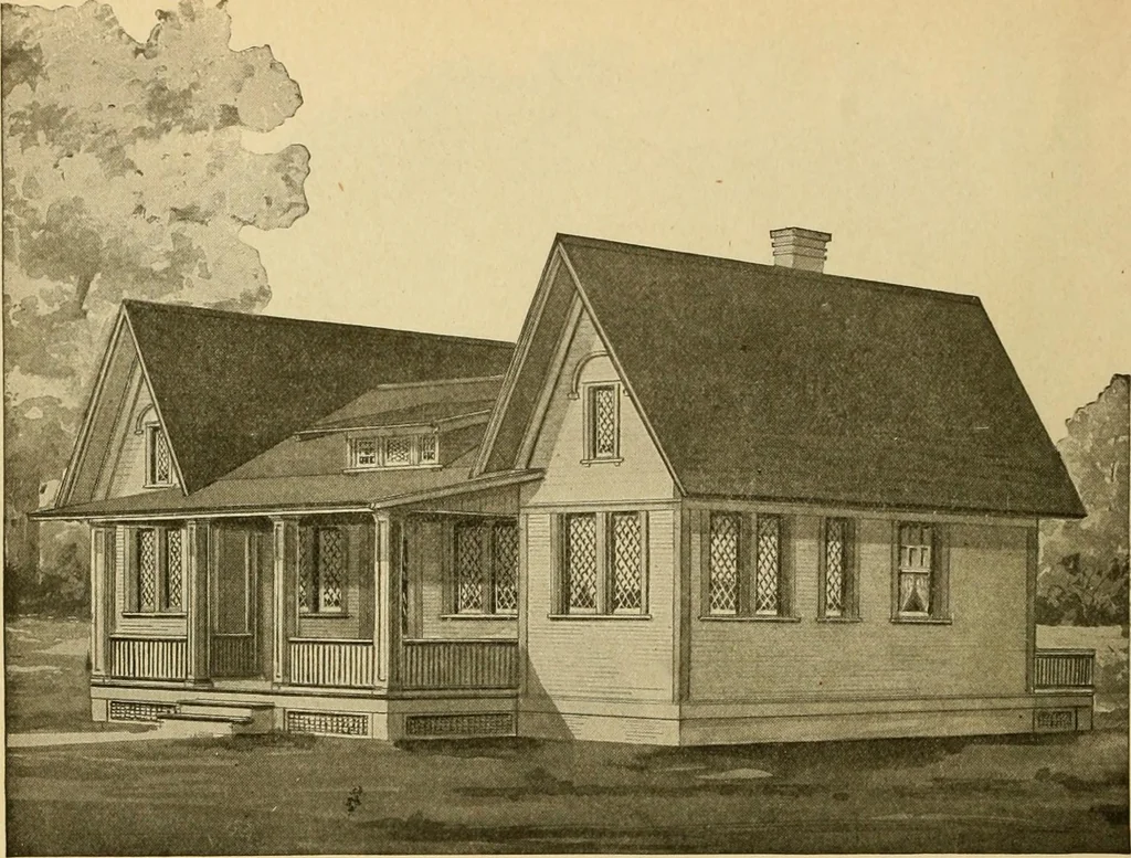 An illustration from Radford's artistic bungalows : unique collection of 208 designs, best modern ideas in bungalow architecture., 1908, leaf 127