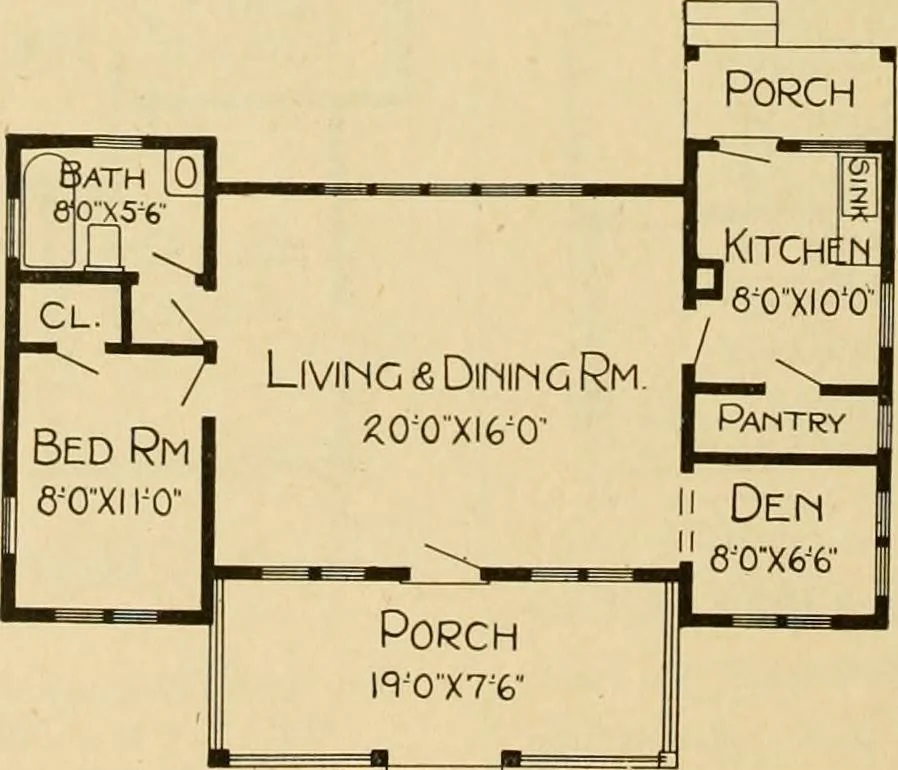 An illustration from Radford's artistic bungalows : unique collection of 208 designs, best modern ideas in bungalow architecture., 1908, leaf 127