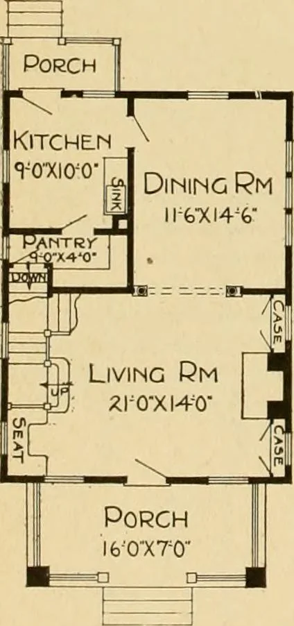 An illustration from Radford's artistic bungalows : unique collection of 208 designs, best modern ideas in bungalow architecture., 1908, leaf 131