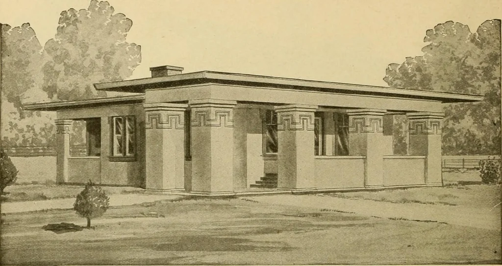 An illustration from Radford's artistic bungalows : unique collection of 208 designs, best modern ideas in bungalow architecture., 1908, leaf 133
