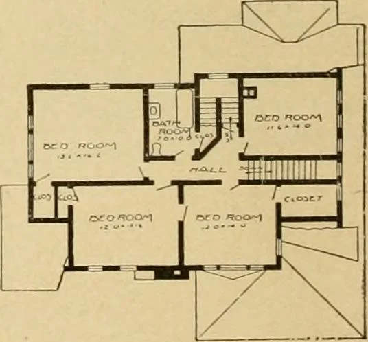 An illustration from Radford's artistic bungalows : unique collection of 208 designs, best modern ideas in bungalow architecture., 1908, leaf 137