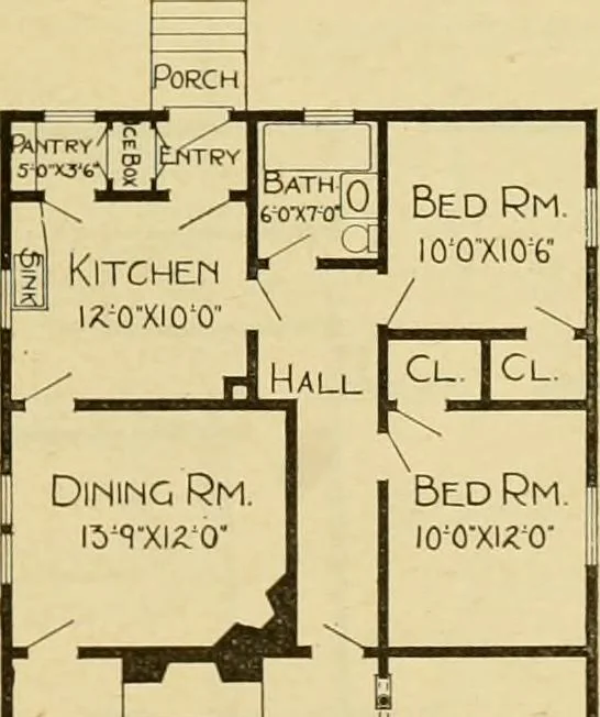 An illustration from Radford's artistic bungalows : unique collection of 208 designs, best modern ideas in bungalow architecture., 1908, leaf 140