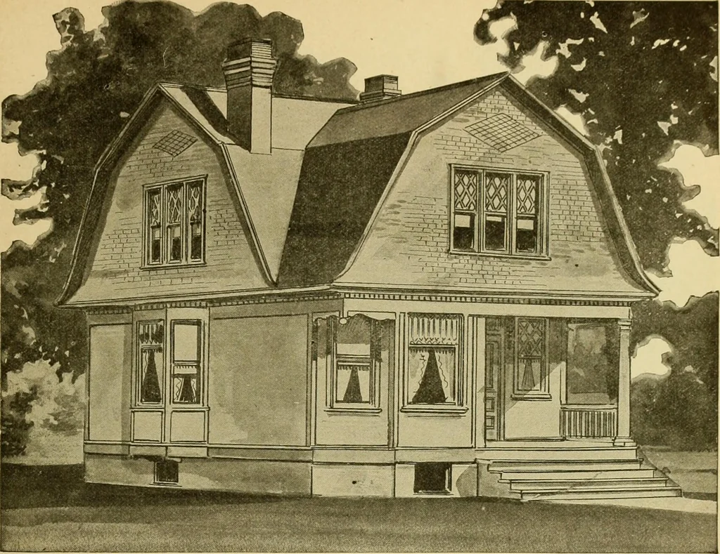 An illustration from Radford's artistic bungalows : unique collection of 208 designs, best modern ideas in bungalow architecture., 1908, leaf 146
