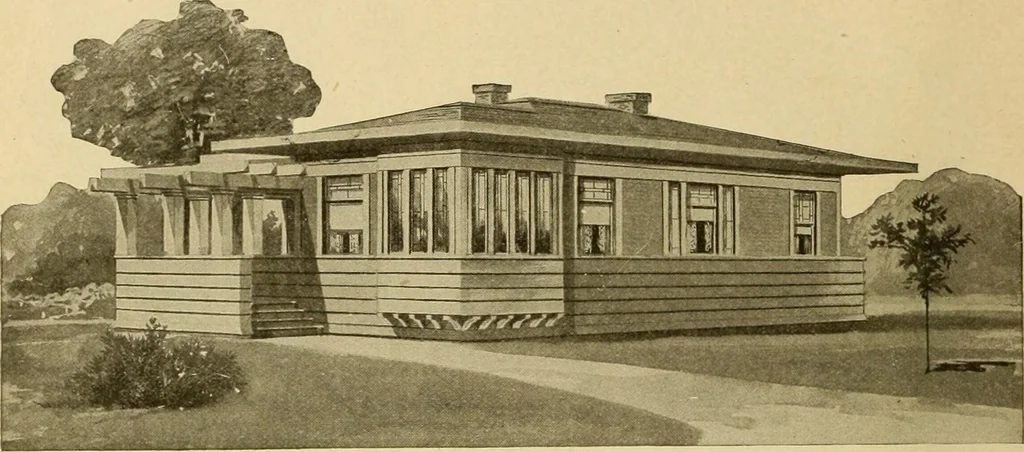 An illustration from Radford's artistic bungalows : unique collection of 208 designs, best modern ideas in bungalow architecture., 1908, leaf 149