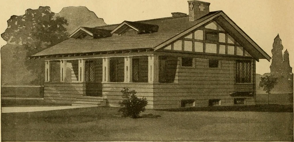 An illustration from Radford's artistic bungalows : unique collection of 208 designs, best modern ideas in bungalow architecture., 1908, leaf 15